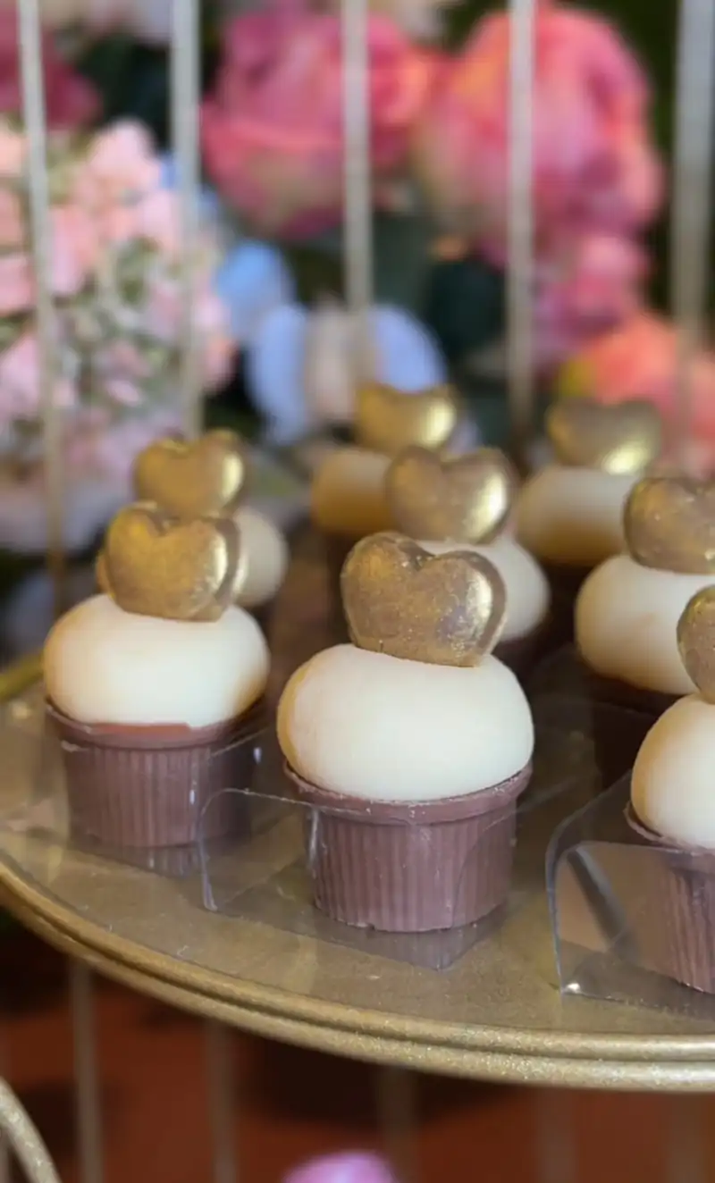 Meiguinho de Nutella — ninho e coração dourado